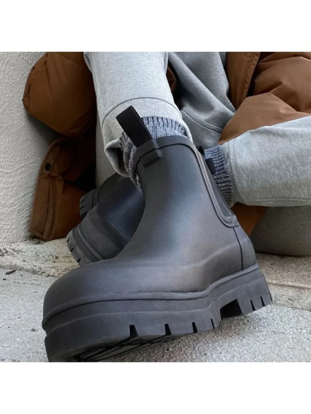 Everlane The Rain Boots in Black New Womens Rubber Booties